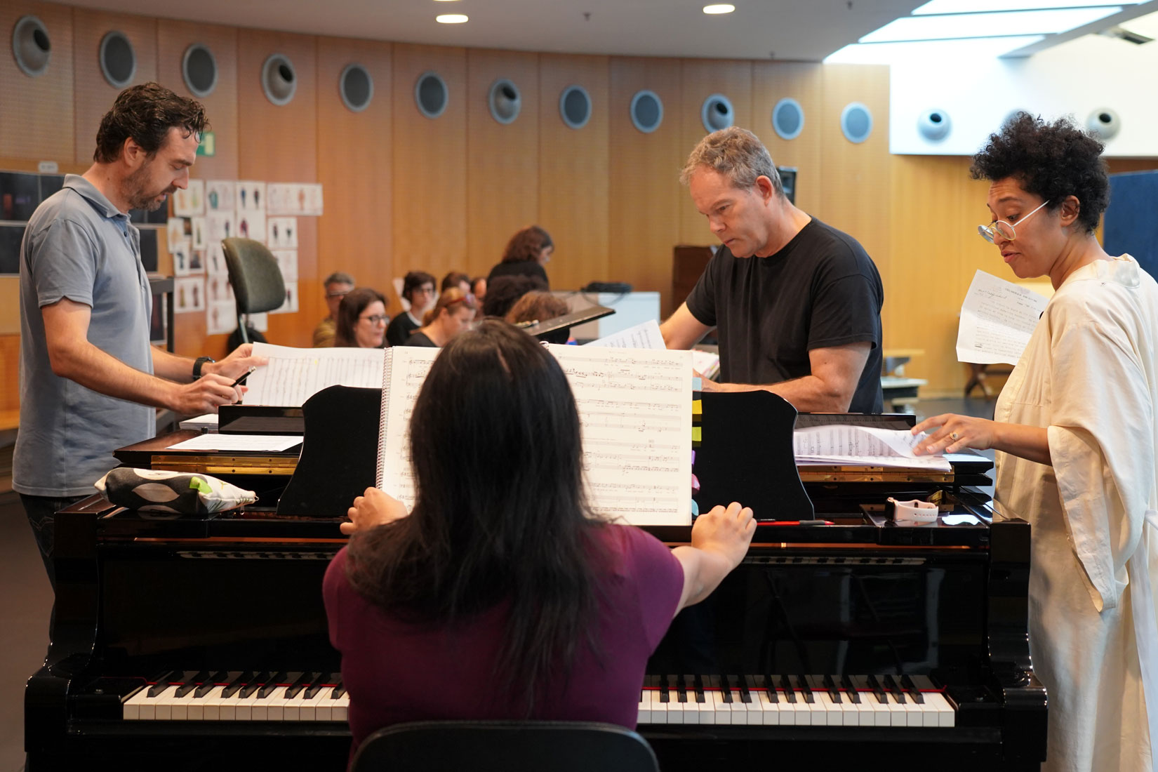 Assaig d'Antony & Cleopatra' amb Gerald Finley i Julia Bullock.