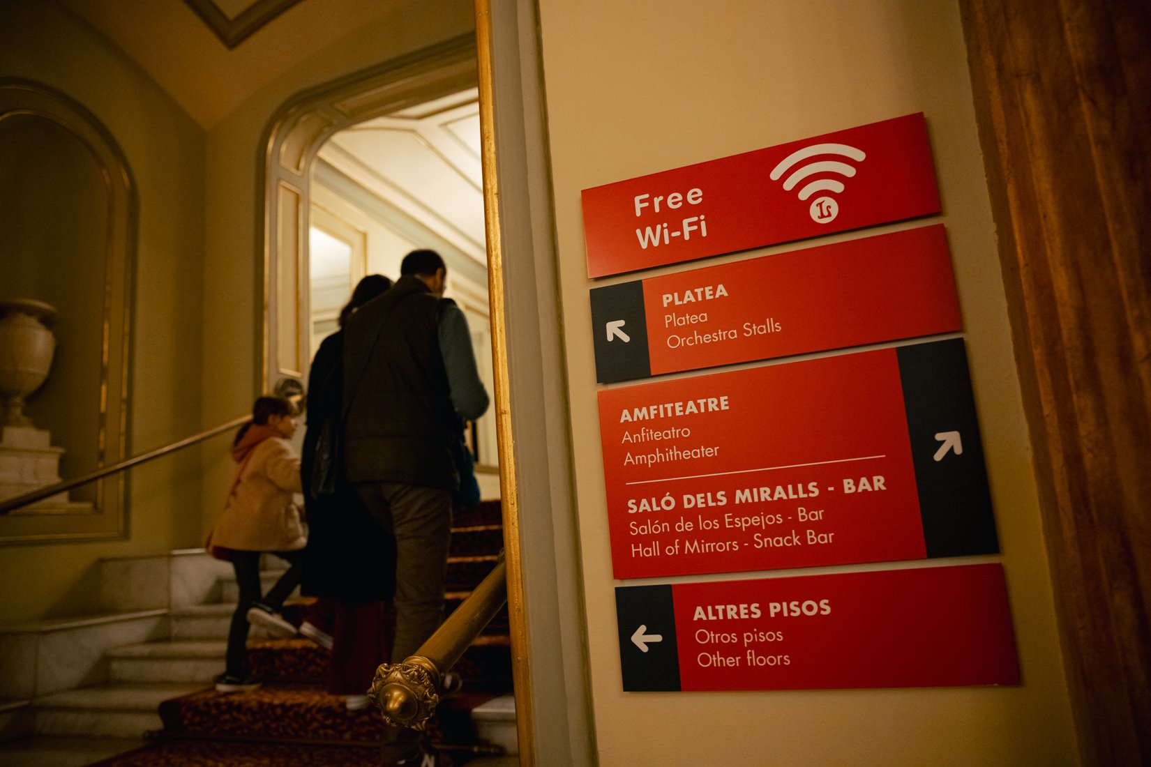 Accés al vestíbul de la Rambla del Gran Teatre el Liceu de Barcelona