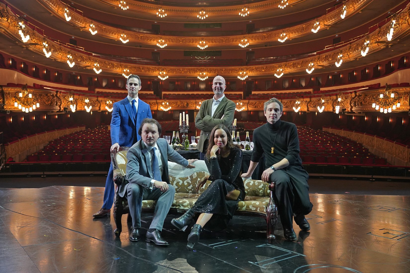 Roda de premsa de 'La traviata' amb Nadine Sierra, Leo Castaldi, Víctor Garcia de Gomar, Giacomo Sagripanti i Artur Ruciński.