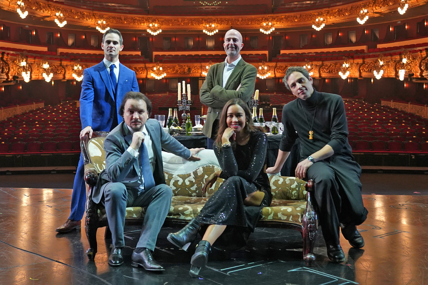 Roda de premsa de 'La traviata' amb Nadine Sierra, Leo Castaldi, Víctor Garcia de Gomar, Giacomo Sagripanti i Artur Ruciński.