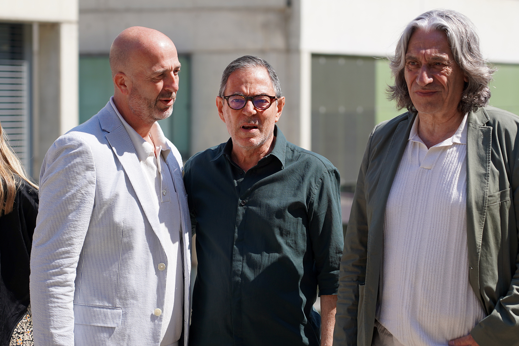 Víctor Garcia de Gomar, director artístic del Liceu; Àlex Ollé, director artístic del projecte 'Òh!pera' i Xavier Marcé, regidor de cultura de l'Ajuntament de Barcelona.
