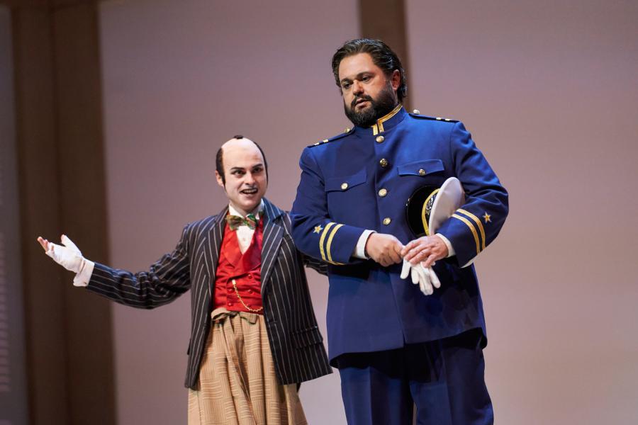 Pablo López-González i Celso Albelo a l'òpera 'Madama Butterfly' de Puccini al Gran Teatre del Liceu. Foto de David Ruano.