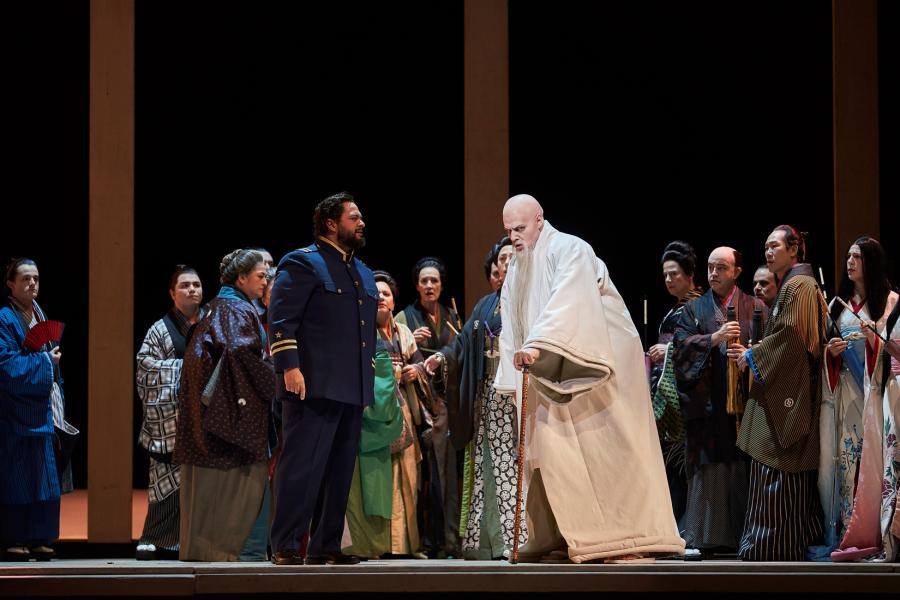 Celso Albelo i David Lagares a l'òpera 'Madama Butterfly' de Puccini al Gran Teatre del Liceu. Foto de David Ruano.