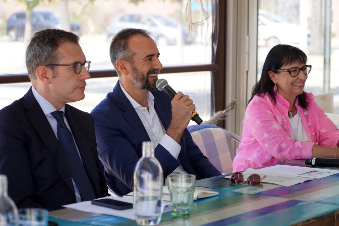 Valentí Oviedo, Robert Brufau i Elisa Durán.